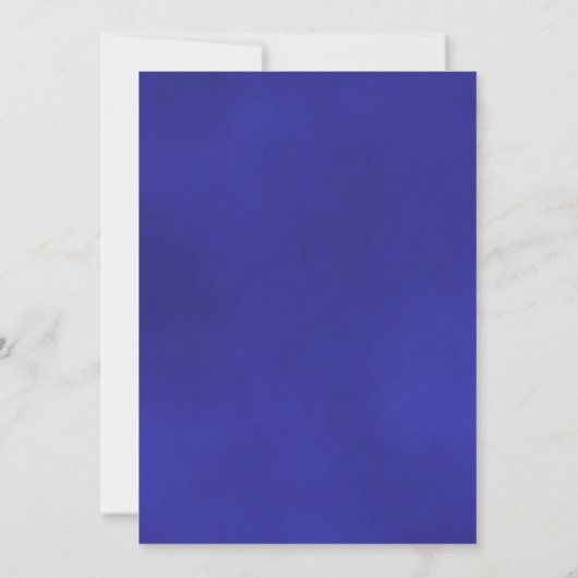 Invitation Elégant Royal Blue Reflet Rose Virtual Mariage (Dos)