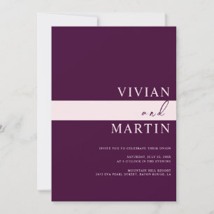 Invitation Élégant Royal Crimson Mariage tout-en-un QR