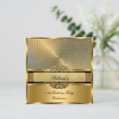 Invitation Élégant Royal Gold Birthday Party Hommes Mans 3 (Debout devant)