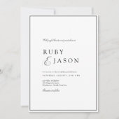 Invitation Elegant Royal White & Black Wedding (Devant)