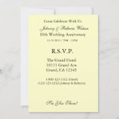 Invitation Élégant RSVP pour chandelles personnalisées (Dos)