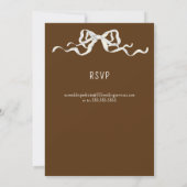 Invitation Élégant Ruban Romantique Mariage (Dos)