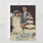 Invitation Elégant Ruby Red Floral 40e anniversaire Photo (Dos)