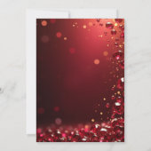 Invitation Elegant Ruby Red Gold Calligraphy 80th Birthday (Dos)