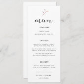 Invitation Elégant Rust Orange Branche Moderne Mariage Menu (Devant / Derrière)