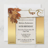 Invitation Elégant Rustic Automne Anniversaire Fête Invitatio (Devant)