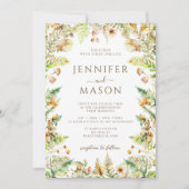 Invitation Elegant Rustic Autumn Forest Fall Wedding (Devant)