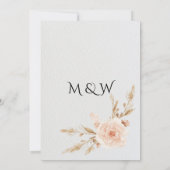 Invitation Elégant Rustic Boho Fleur sauvage Mariage (Dos)