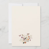 Invitation Elégant Rustic Boho Fleur sauvage moderne Mariage (Dos)