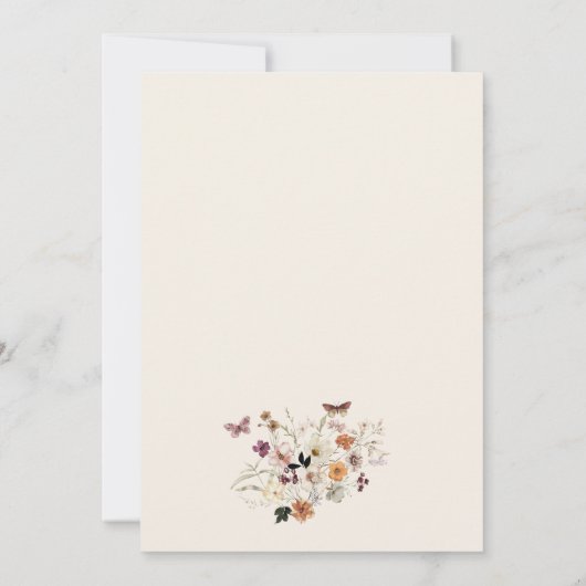Invitation Elégant Rustic Boho Fleur sauvage moderne Mariage (Dos)