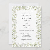Invitation Elégant Rustic Boho Mariage de verdure (Devant)