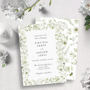 Invitation Elégant Rustic Boho Mariage de verdure