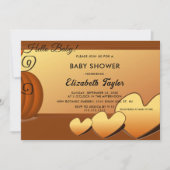 Invitation Elégant Rustic Fall Feuilles Citrouille Baby showe (Devant)