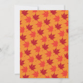 Invitation Elégant Rustic Fall Feuilles Orange Mariage de aut (Dos)