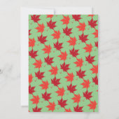 Invitation Elégant Rustic Fall Feuilles Sage Green Mariage de (Dos)