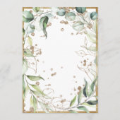 Invitation Elégant Rustic Greenery Mariage Parties scintillan (Dos)