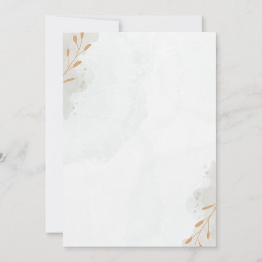 Invitation Elégant Rustic Greenery Mariage Parties scintillan (Dos)