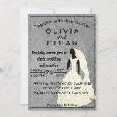 Invitation Elégant Rustic Grey Concrete Bride Chic Mariage (Devant)