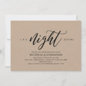 Invitation Élégant Rustic Mariage Dîner de répétition Invitat (Devant)