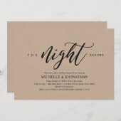 Invitation Élégant Rustic Mariage Dîner de répétition Invitat (Devant / Derrière)