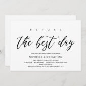 Invitation Élégant Rustic Mariage Dîner de répétition Invitat (Devant / Derrière)