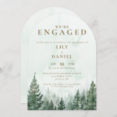Invitation Élégant Rustic Pine Forest Arch Party (Devant / Derrière)