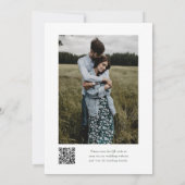 Invitation Elégant Rustic Pine Mountain QR Code Mariage photo (Dos)