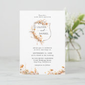 Invitation Elégant Rustic Whimsical Fleur sauvage Mariage (Debout devant)