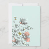 Invitation Elegant Rustic Wildflower Mint Green Baby Shower (Dos)
