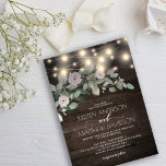 Invitation Elegant Rustic Wood Lights Boho Greenery Wedding<br><div class="desc">Le loking for a way to bring nature into your wedding day ? Whether you're planning an outdoor, garden-inspired wedding or simply love adding a rustic feel to your wedding, plane Details and wood add an element of legance to your event's statiery. Soft, water color green green green and rustic...</div>