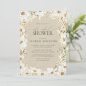 Invitation Elégant rustique aquarelle Fête des mariées margue (Debout devant)