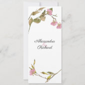 Invitation Elégant Rustique Aquarelle Floral Mariage (Dos)