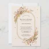 Invitation Elégant Rustique Automne Beige Mariage Brunch nupt (Devant)