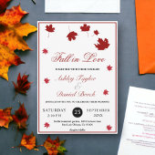 Invitation Élégant Rustique automne laisse Romantique Mariage