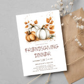 Invitation Elégant Rustique Automne Thanksgiving Friendsgivin