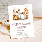 Invitation Elégant Rustique Automne Thanksgiving Friendsgivin