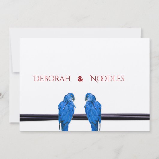 Invitation Élégant rustique et oiseau unique à sauver la date (Dos)