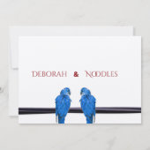 Invitation Élégant rustique et oiseau unique enregistrer la d (Dos)