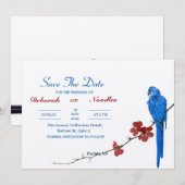 Invitation Élégant rustique et oiseau unique pour sauver la d (Devant / Derrière)