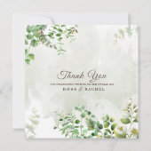 Invitation Elégant Rustique Eucalyptus Feuille Mariage de ver (Dos)