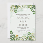 Invitation Elégant Rustique Eucalyptus Feuille Mariage de ver (Devant)