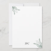 Invitation Elégant Rustique Eucalyptus Feuille verdure (Dos)