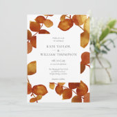 Invitation Elégant Rustique Eucalyptus Floral Mariage (Debout devant)