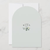 Invitation Elégant Rustique Eucalyptus Mariage d'arc de verdu (Dos)