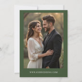 Invitation Elégant Rustique Eucalyptus Mariage de verdure pho (Dos)