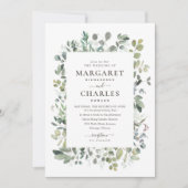 Invitation Elégant Rustique Eucalyptus Sage Green Mariage Inv (Devant)