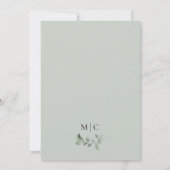 Invitation Elégant Rustique Eucalyptus Sage Green Mariage Inv (Dos)