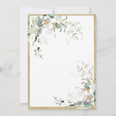 Invitation Elégant Rustique Eucalyptus Sage Mariage or (Dos)