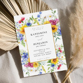 Invitation Élégant Rustique Mariage Floral Été