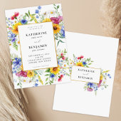 Invitation Élégant Rustique Mariage Floral Été